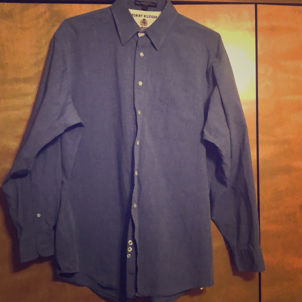 Tommy Hilfiger blue men’s dress shirt size 16 35